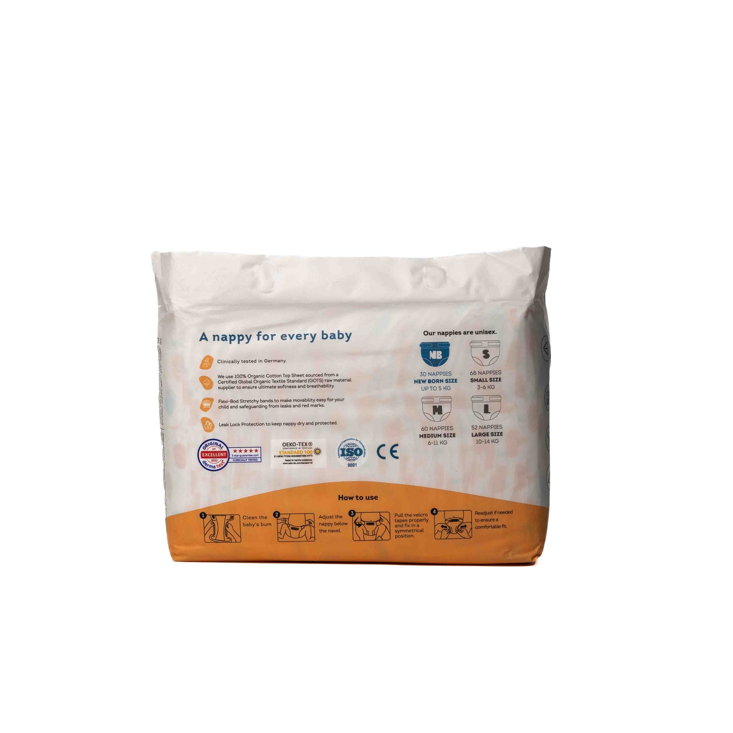 Diapers - Newborn - Up to 5KG (Pack of 30)